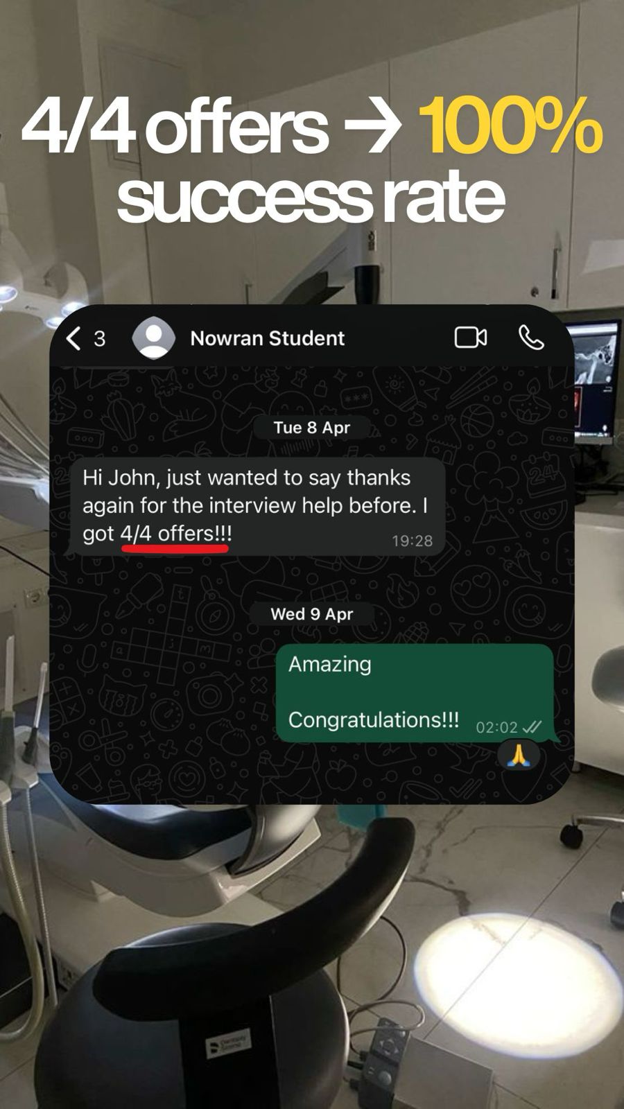 Verified WhatsApp message from a StudySmart family