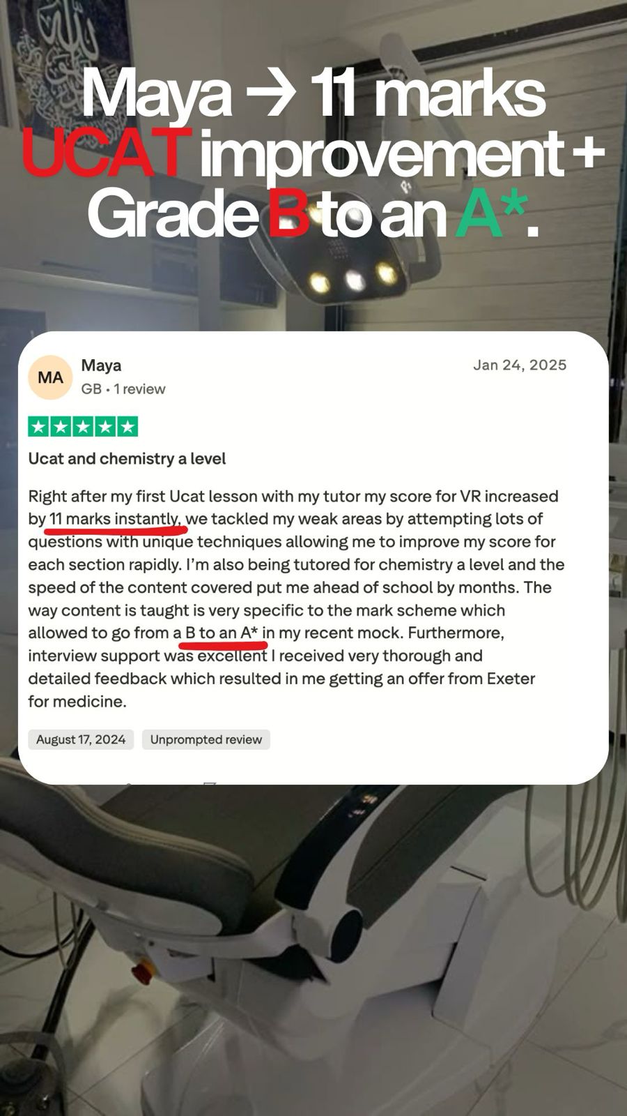 Verified WhatsApp message from a StudySmart family