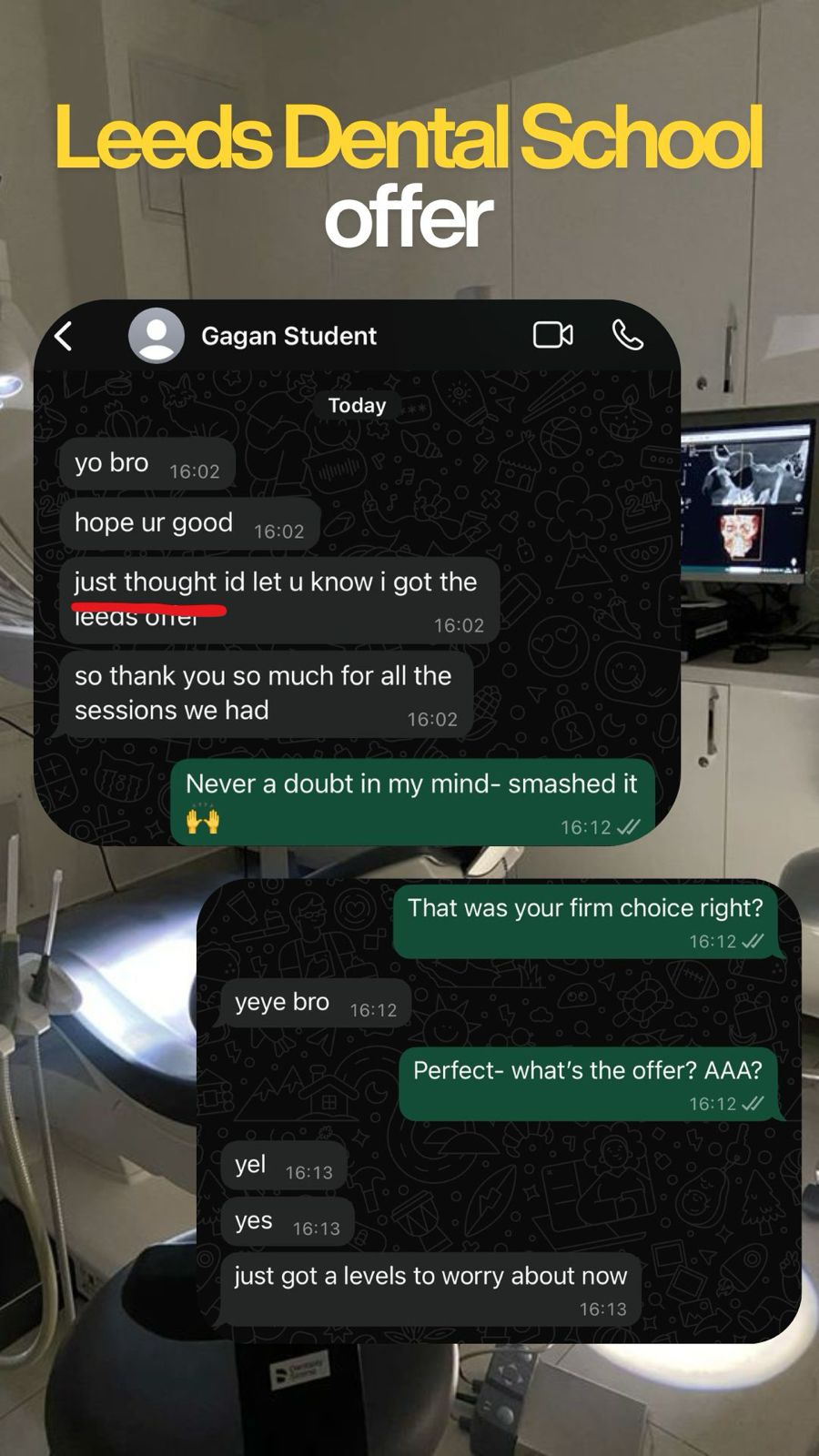 Verified WhatsApp message from a StudySmart family
